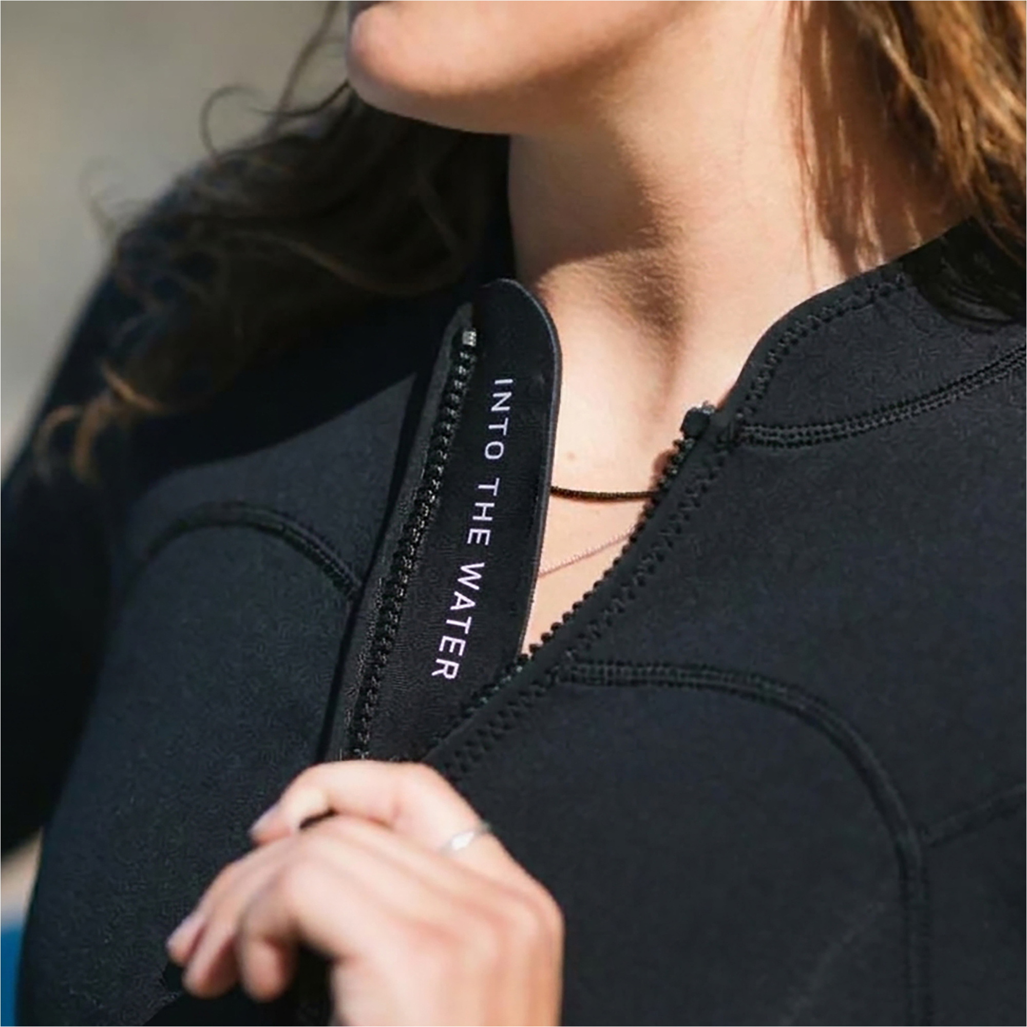 2026 Gul Dame Yulex Luna7 2mm Front Zip Forårsdragt Våddragt LA4304-BKBK - Black